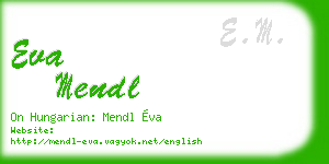 eva mendl business card